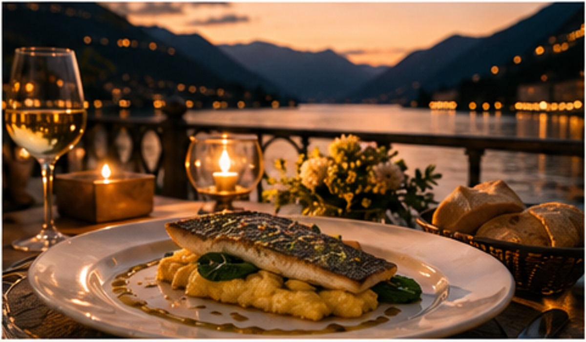 Dinner overlooking Lake Como