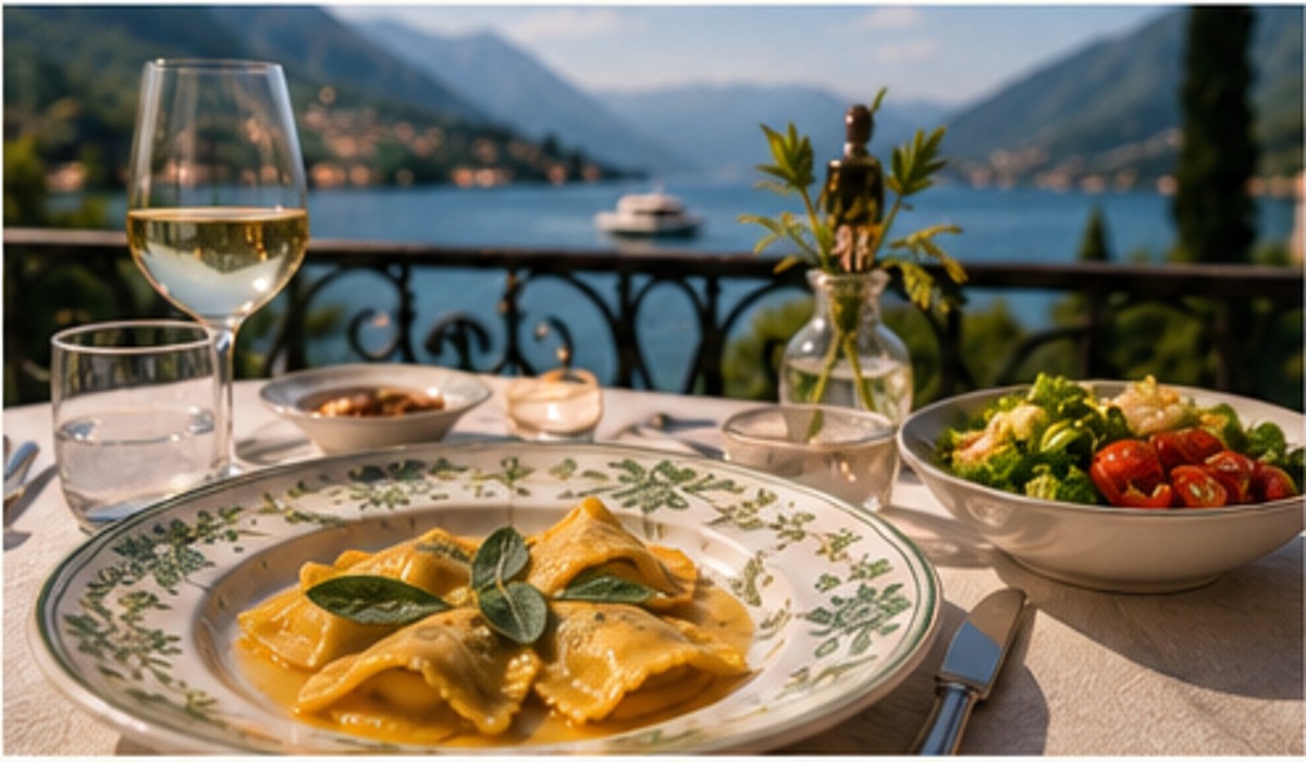 Lunch overlooking Lake Como